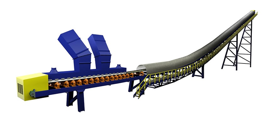 3D Troughed Belt Conveyor