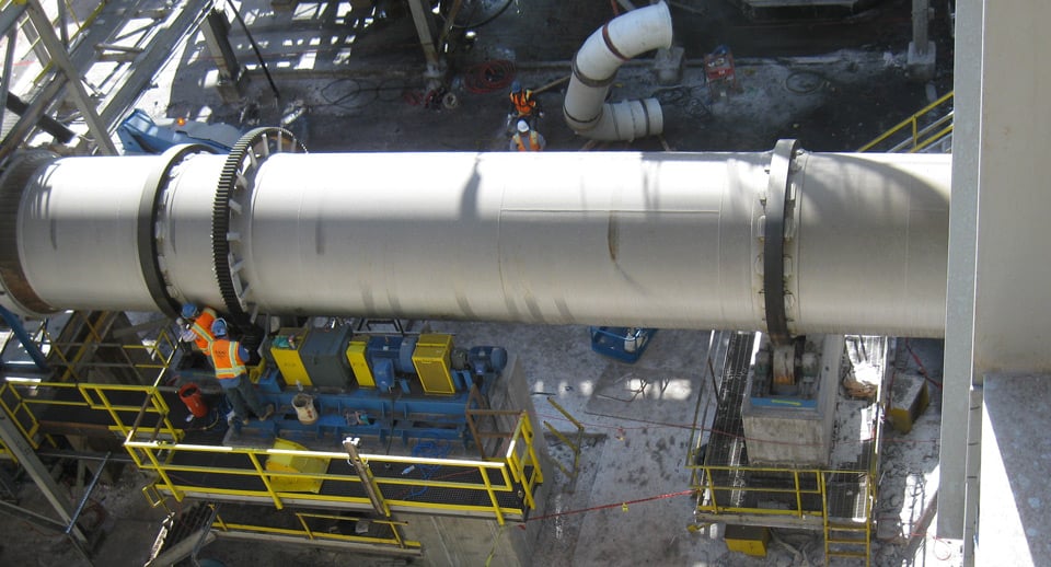 FEECO Rotary Drum Dryer (Drier) installed