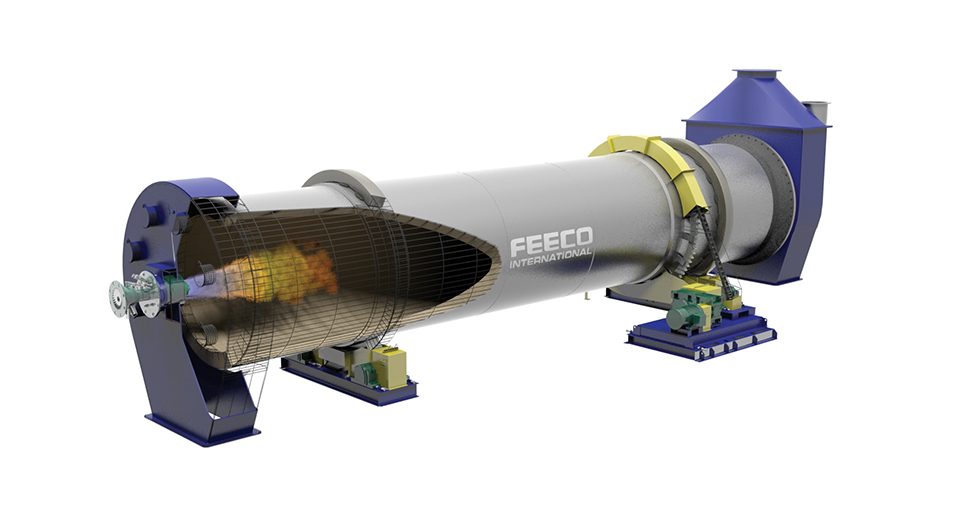 Upgrading Phosphate Ore, 3D Model of a FEECO Rotary Kiln