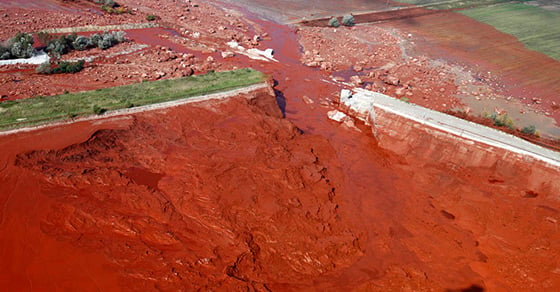 Red mud alumina plant accident, Devecser, Hungary – Source: State Secretariat for Government Communications (Hungary)