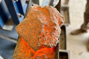 Material Sample During Rotary Kiln Testing