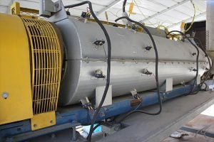 Pilot-scale rotary kiln used for testing