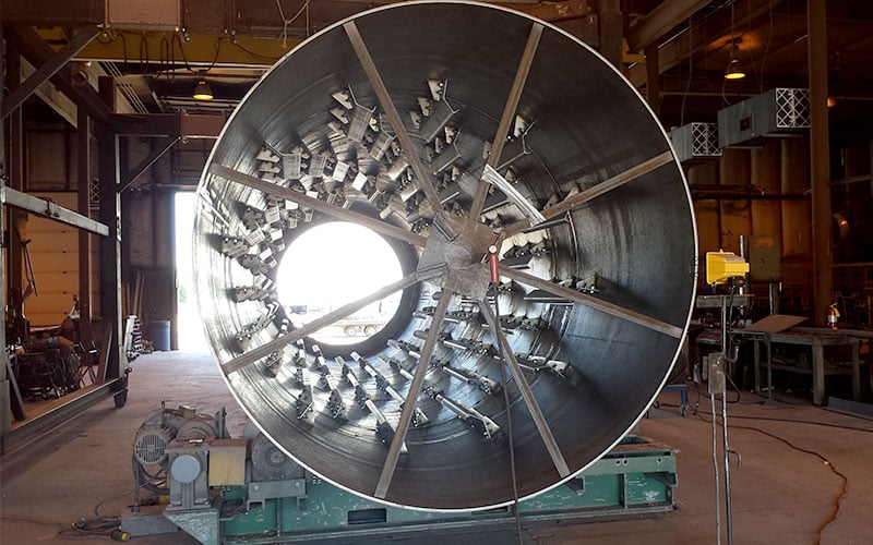 Rotary Dryer in Fabrication