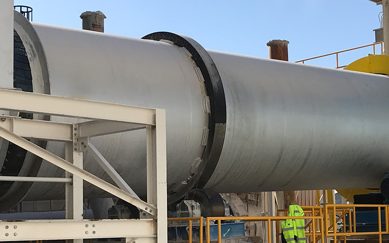 Rotary Dryer with Floating Tire Mount