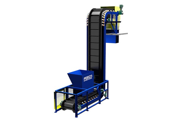 Steep Incline Conveyor for Vertical Bulk Solids Conveying