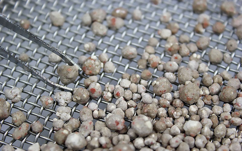 Pellets produced in the FEECO Innovation Center